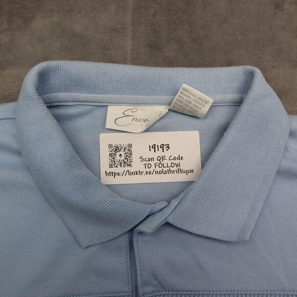Envoy Shirt Mens XL Blue Plain Chest Button Short Sleeve Casual Collared Top - Picture 8 of 16
